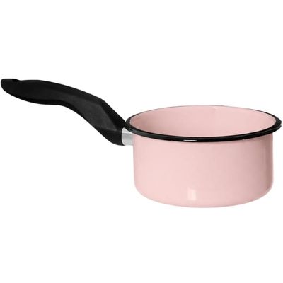 Jogo Papeiros e Leiteiras Esmaltadas 12 Peças Lascadas Rosa Branco
