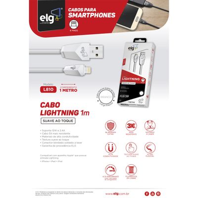 Cabo Lightning ELG L810 Branco 1m UNICA