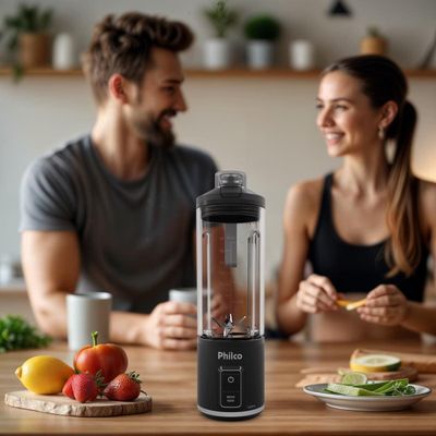 Liquidificador Portátil Philco PLQ01A 700ml 120W Sem Fio