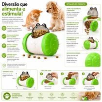Brinquedo Dispensador de Ração Verde-Água