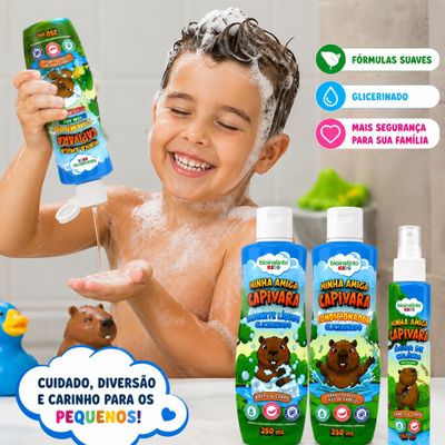 Kit Banho Capivara Infantil Bioinstinto Kids
