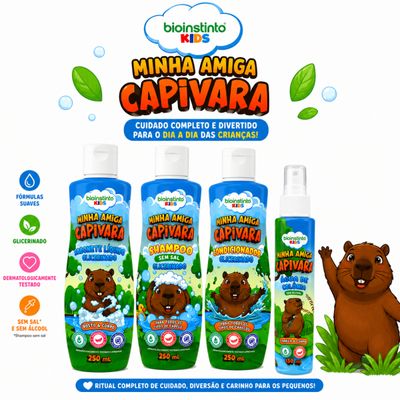 Kit Banho Capivara Infantil Bioinstinto Kids
