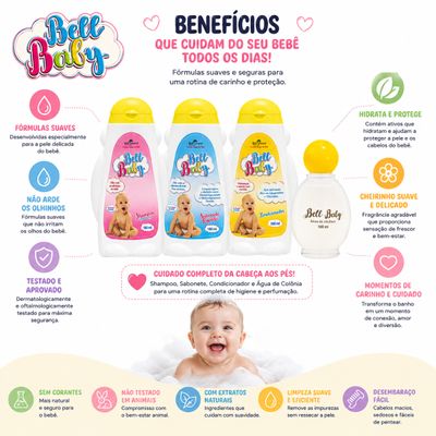 Kit Higiene Infantil Bell Baby 4 Itens