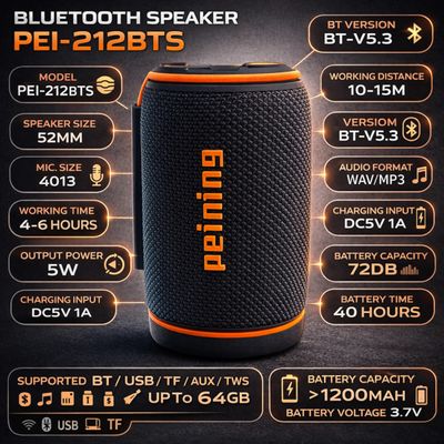 Caixa de Som Bluetooth Portátil
