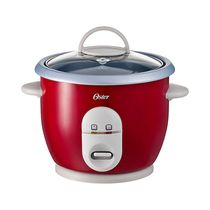 Panela Elétrica de Arroz Vermelha com Bandeja para Vapor - Oster