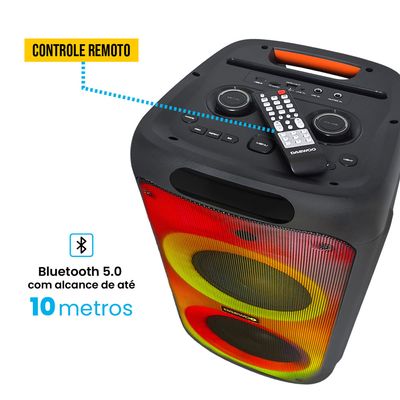 Caixa de Som Bluetooth 1200W Partybox DW2000 Daewoo Preta
