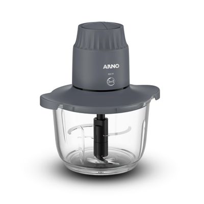 Processador de Alimentos Arno Choppeo CH01 500W com Recipiente de Vidro 2L Cinza / 110