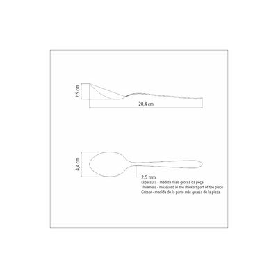 Kit 36 Colheres de Mesa Tramontina Satri em Aço Inox