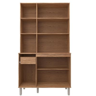 Cozinha Compacta Bartira Jaspe 107,5cm 6 Portas 3 Prateleiras Damasco e Branco