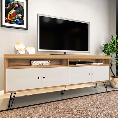 Rack Liberty Carvalho e Off White 160 cm