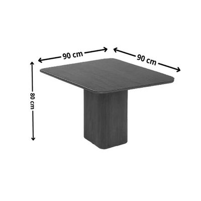 Mesa Sala Jantar Maldivas + 4 Cad Dakota Naturale Rufato