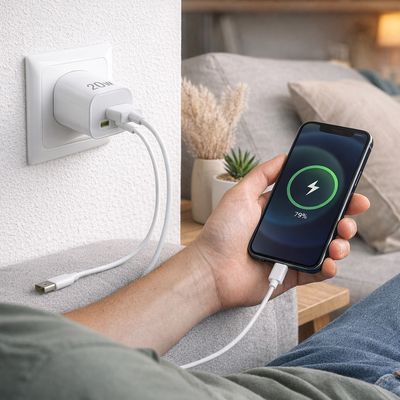 Carregador Turbo 20W USB + Tipo-C
