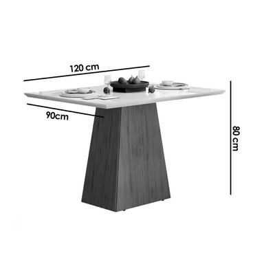 Mesa Sala Jantar Dulce + 4 Cad Lia Freijo DJ Móveis