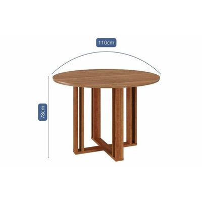 Mesa Sala Jantar Flora + 4 Cad Juliana Cinamomo/Bege Cimol