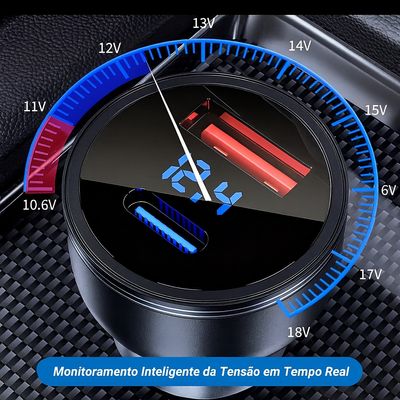 Cabo Carregador Veicular Adaptador 3 Em 1 2 Metros