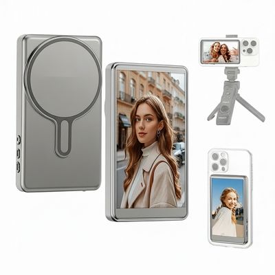 Tela Monitor de Selfie Vlog para Celular Cinza