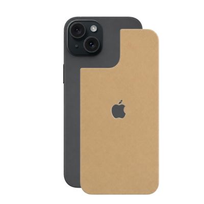 Película para iPhone 15 Plus - Traseira Efeito Couro Bege - Gshield