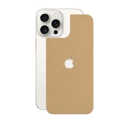 Película para iPhone 15 Pro Max- Traseira Efeito Couro Bege - Gshield