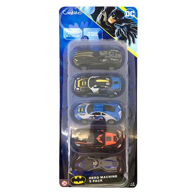 Mini Carros Batman com 5 Unidade Candide