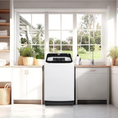 Máquina de Lavar Roupas Midea Wave Agitator 16kg Branca 13 Programas Timer Digital Branco / 110