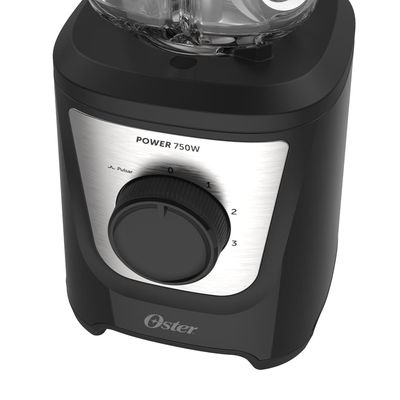 Liquidificador Oster Power Black Inox 1,5L 750W Jarra de Vidro 5 Velocidades Preto / 110