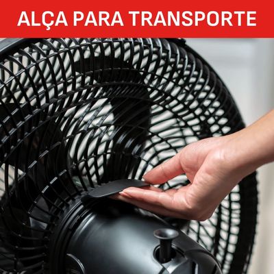Ventilador de Coluna Arno Essential 40cm 6 Pás 140W Alta Vazão de Ar Ajuste de Altura Preto / 110