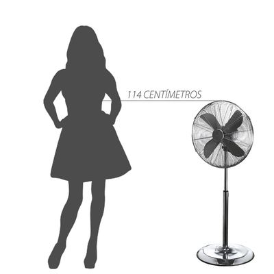 Ventilador de Coluna 40cm Spirit Retro com 3 Velocidades e Função Oscilação  Chumbo Metálico Grafite / 110