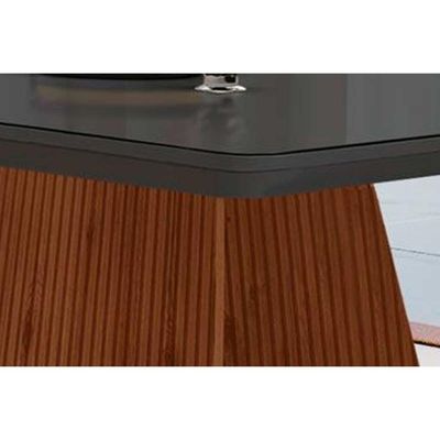 Mesa Sala Jantar Luna + 4 Cad Amsterdã Capuccino Rufato