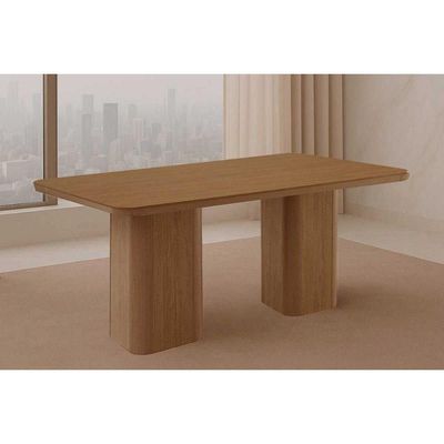 Mesa Sala Jantar Maldivas + 6 Cad Havana Naturale Rufato
