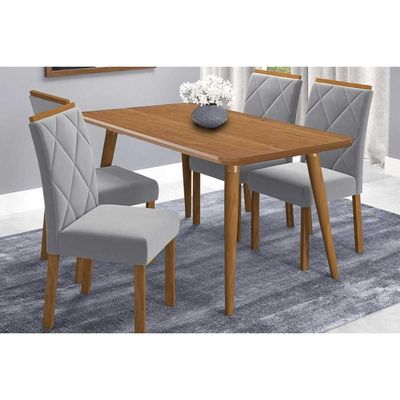 Mesa Sala Jantar Adele + 4 Cad Fernanda Cinamomo Cimol