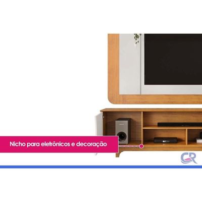 Rack c/Painel p/ TV 70 Pol Ector 220cm Cedro/Bali DJ Móveis
