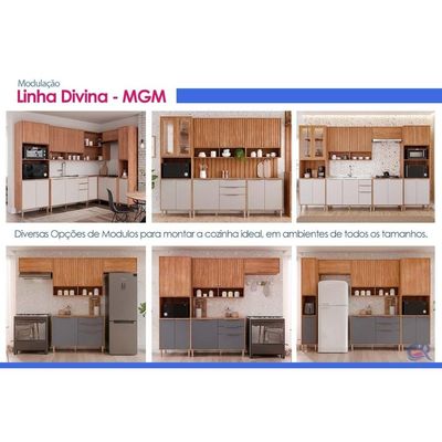 Cozinha Completa 6 Peças Divina CZ610 Cinamomo/Titanium MGM