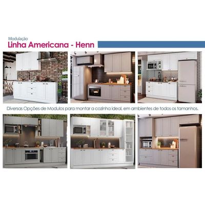 Paneleiro Cozinha Americana 1 Porta 50cm Branco Henn