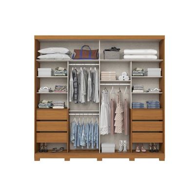 Guarda Roupa Casal Cayman 2 Portas Cinamomo/Off White Henn