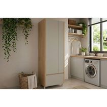 Armário Lavanderia Multiuso Rainha MDF 70cm Greige Nesher