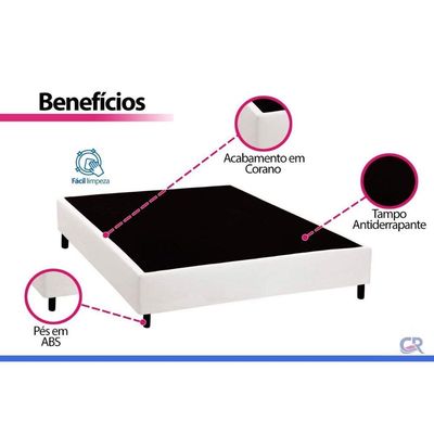 Cama Box CRC Solt +Colchão Molas Hotel Boutique Ortobom 88