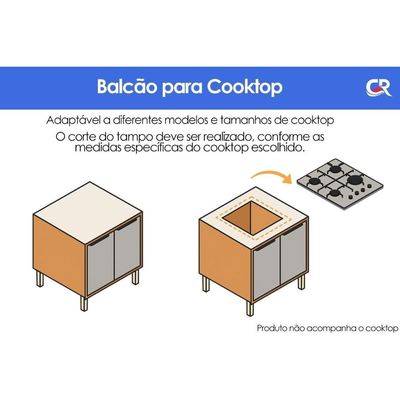 Cozinha Completa 5 Peças Divina CZ608 Cinamomo/Off White MGM