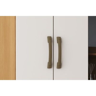 Guarda Roupa Casal BS07 4 Pts 2 Gavs Cinamomo/Off White Henn