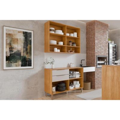 Cozinha Completa 3 Peças Divina CZ637 Cinamomo/Titanium MGM
