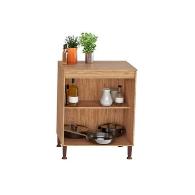 Balcão Cozinha c/Tampo Torino 2Portas 70cm Branco Movelbento