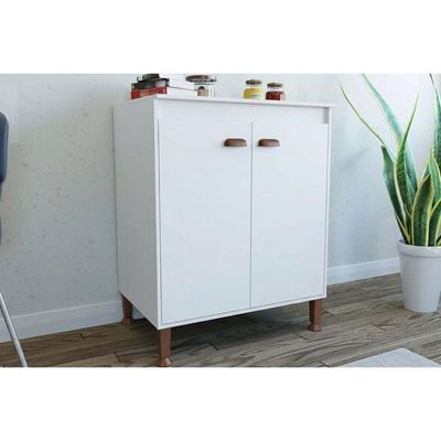 Balcão Cozinha c/Tampo Torino 2Portas 70cm Branco Movelbento