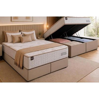 Cama Box Baú CRC Queen +Colchão Molas Boutique Ortobom 158