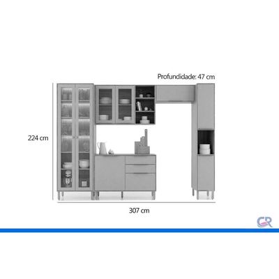 Cozinha Completa 5 Peças Brilhante C56 Off White MGM