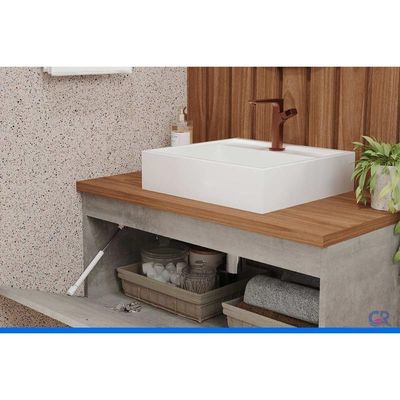 Conjunto Banheiro c/Espelho Duna/Monet 60cm Cappuccino MGM