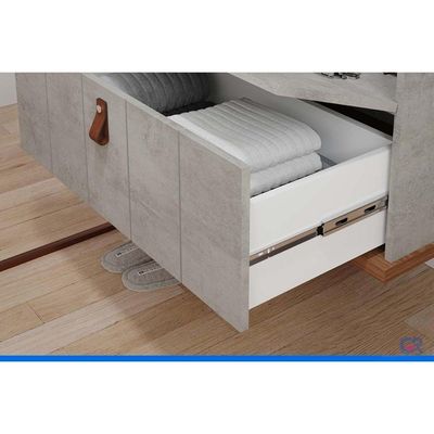Conjunto Banheiro c/Espelho Milano/Monet 60cm Titanium MGM
