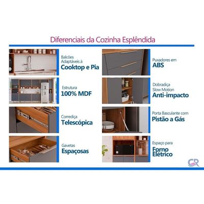 Cozinha Completa 7 Peças Esplendida CZ581 Off White MGM