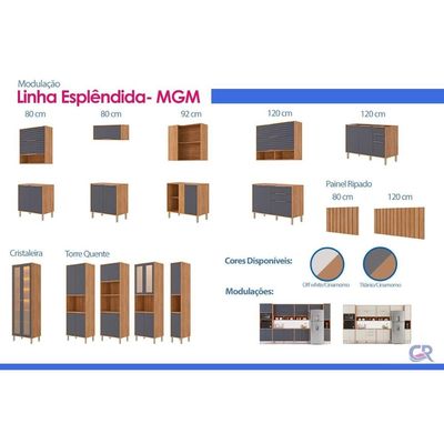 Cozinha Completa 7 Peças Esplêndida CZ586 Off White MGM