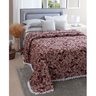 Colcha Casal Chenille Canelada Valentina Vinho Jolitex