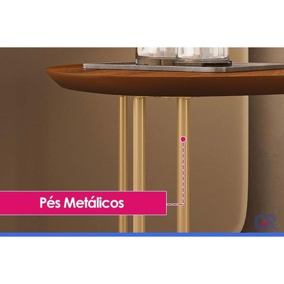 Mesa Lateral p/ Sala Pétala Off White DJ Móveis