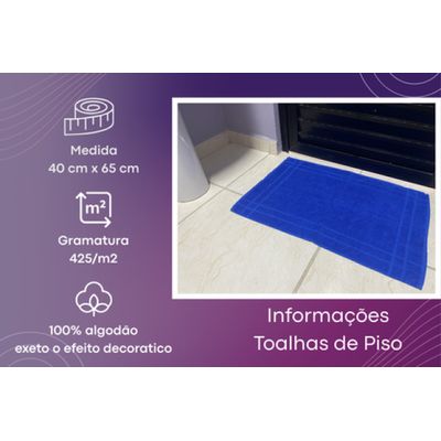 Toalha de Piso Linha Panamá - 40x65 cm Preto